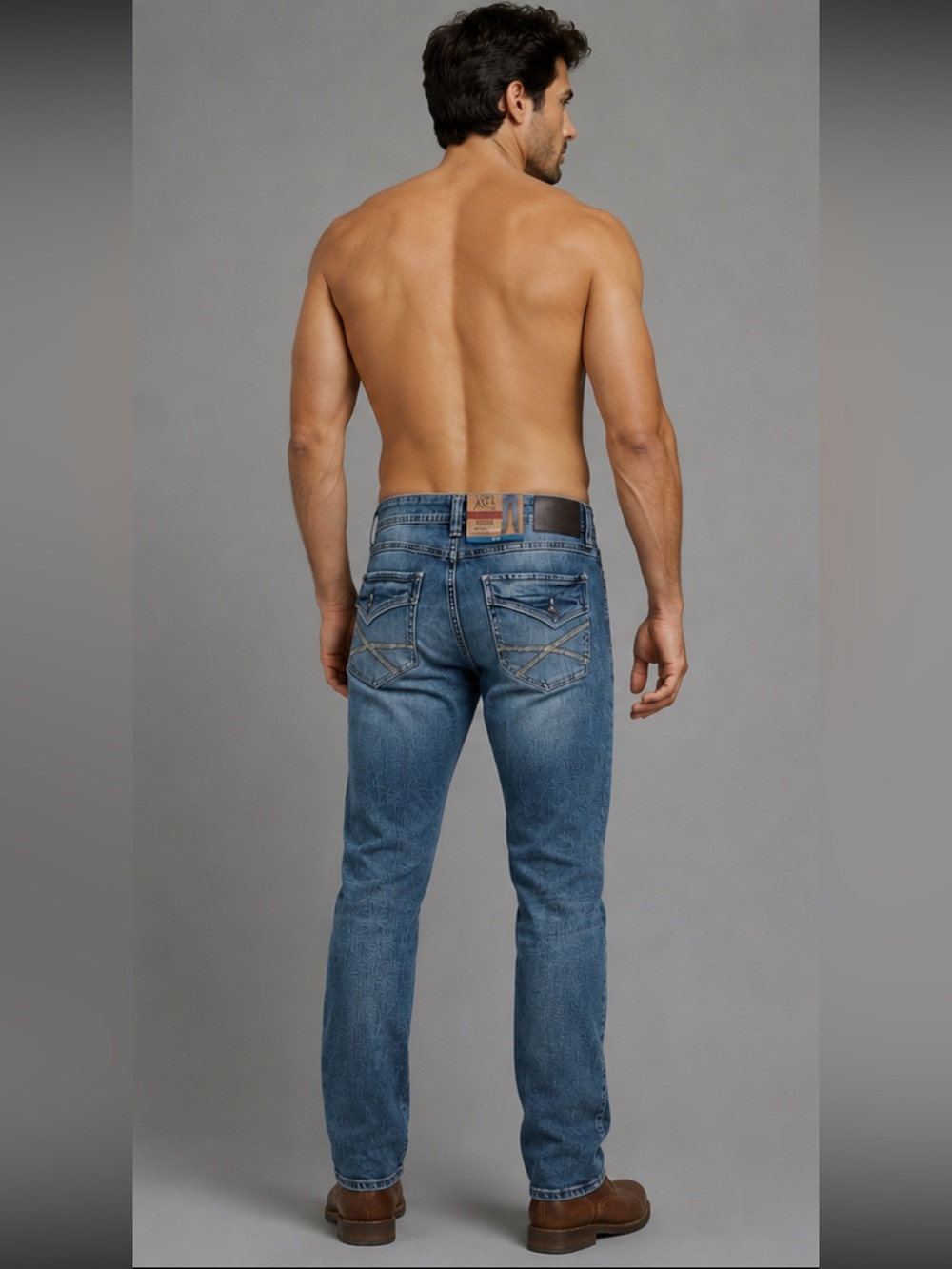 AXEL Slim Fit Men's Blue Jeans Skim Boot Cut with Stretch Size 38x32 NWT